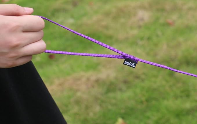 AMAGOOD 6 FT Puppy/Leash, Strong Traditional Style with Easy to Use Collar Hook, Great for Small, Medium and Large Dogs (5/8in x 6 ft, Purple) - Image 4