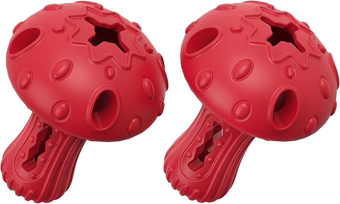 Dog Chew Toys for Aggressive Chewers, Rubber Treat Dispensing Stimulation Toy to Keep Them Busy, Durable Interactive Enrichment Puzzle Toy for Medium Large Breed Dogs by KrauzPet