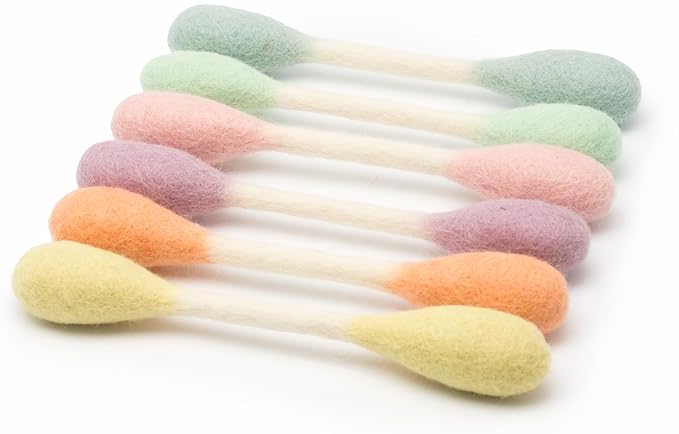 Glaciart One Swabs Cat Toys with Catnip - 6 Pk | Durable for Chew, Cute Cat Toys Interactive Kitty for Boredom, Exercise, & Play | Filled w/Organic Catnip for Anxiety & as Digestive Aid | Gift Idea by GlaciartOne