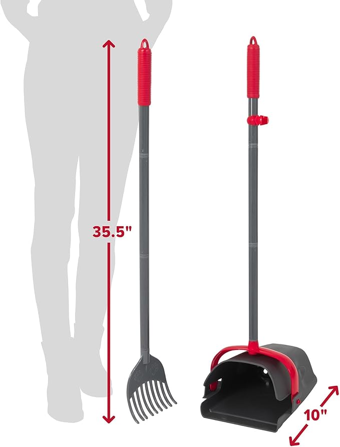 Arm and Hammer Heavy-Duty Dog Pooper Scooper for XL Dogs, Yard Cleanup | Heavy Duty Design Built for XL Dogs and Outdoor Yard Use, Includes an Attached Bag Holder and 2 Waste Bags Included - Image 6