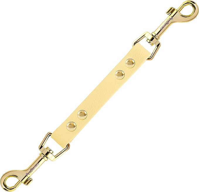 PetBonus Dog Collar Safety Clip, Waterproof Backup Safety Strap | Prong Collar to Harness Connector, Escape Proof, Odor Proof, Easy to Clean, Double Ended Clasp for Training Walking, Sand by Petbonus