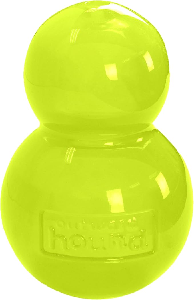 Outward Hound by Planet Dog Double-Tuff Stuffable Dog Toy, Large 5-Inch Green - Treat Dispensing Chew Ball for Medium to Large Dogs, Interactive Puzzle for Enrichment & Slow Feeding by OutwardHound