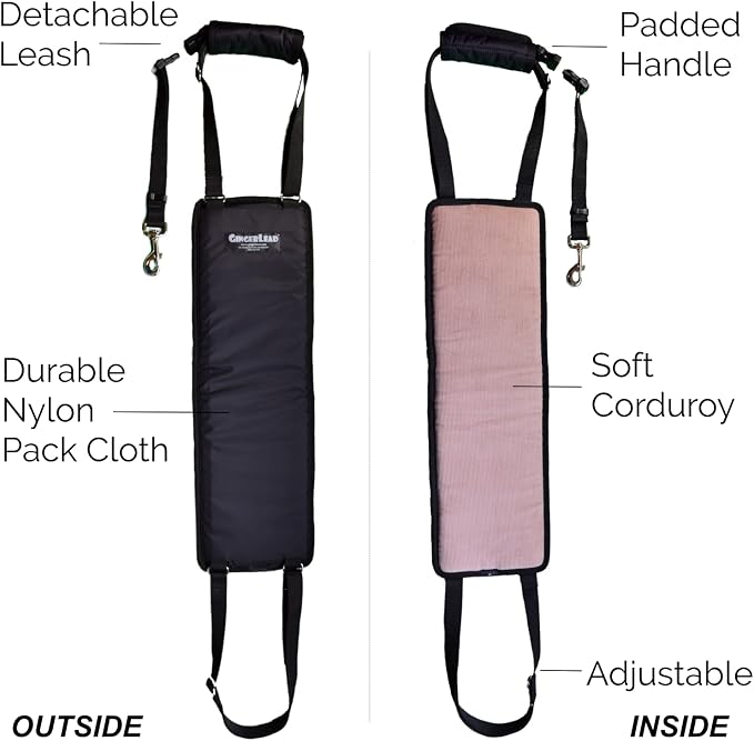 Dog Support Sling Rear Harness, Large Female, Machine Wash & Dry | Padded Rear Lift, Integrated Leash, Assist Senior K9s or Recovery from Knee/TPLO, Hip or Back Surgery, Made in U.S.A. - Image 4
