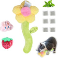 CECE PAW 3 PCS Catnip Toys, Includes 6-Pack Catnip Pouches, Catnip Refillable Interactive Cat Toy with Crinkle Sound, Bunny Easter Kicker Toy for Indoor Cats, Chew, Food Puzzle for Kitten Enrichment by cecepaw