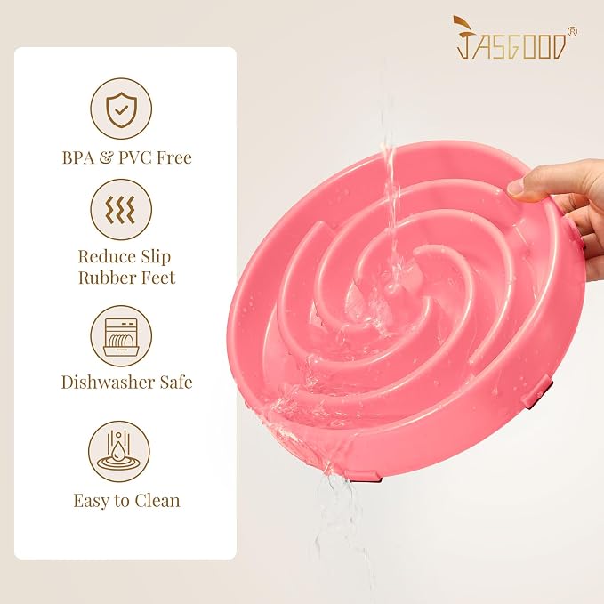 JASGOOD Slow Feeder Dogs Bowl for Large Medium Dogs,Anti-Gulping Pet Slower Food Feeding Bowls Stop Bloat,Preventing Choking Healthy Design Dogs Bowl - Image 5
