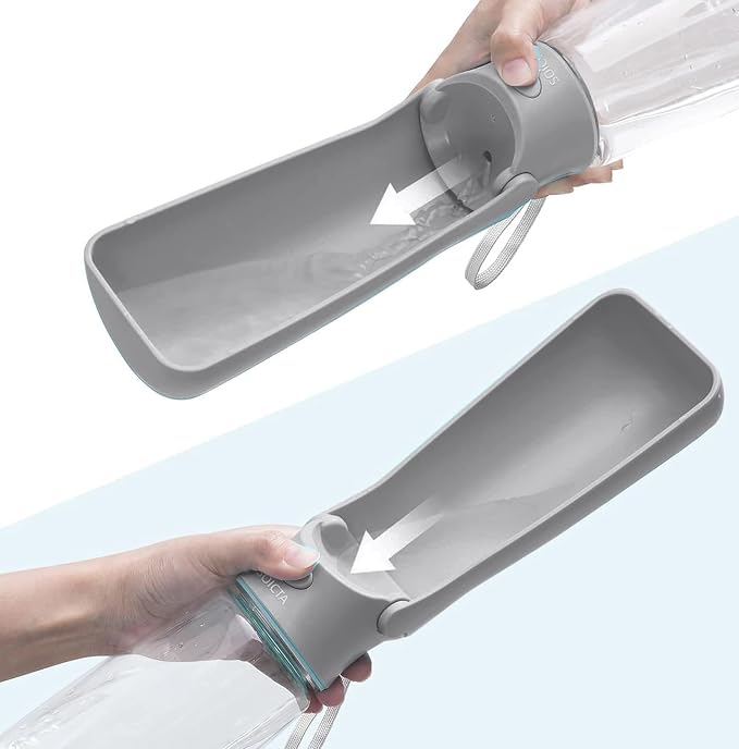 Portable Dog Small Animals Water Bottle for Walking 19 OZ or 12 OZ Pet Water Bottles for Puppy Medium Large Dogs Little Animals Water Dispenser Dog Small Animals Water Bowl - Image 3