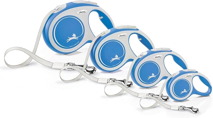 FLEXI® Comfort XS Tape Retractable Dog Leash, 3-Finger Grip, 10 ft - Blue | German engineered, Pocket-Size original flexi leash, durable quality for dogs up to 18 lbs, tangle-free,reliable brake system - Image 8