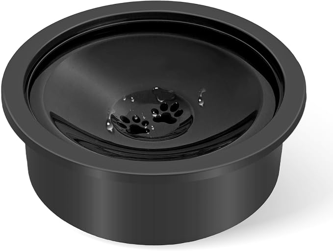 No Spill Water Bowl for Dogs, 30oz Slow Drinking Dog Slobber Stopper, Non Spilling Messy Splash or Drip by SCHITEC