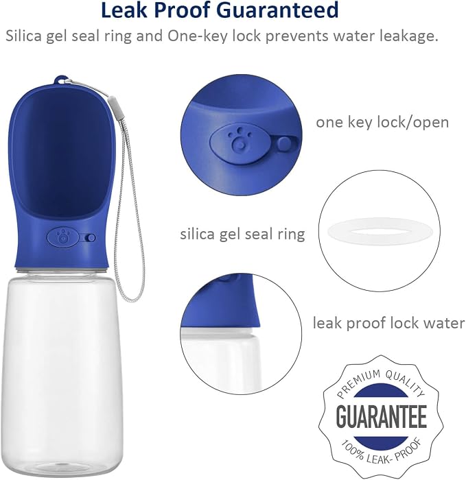 WePet Portable Dog Water Bottle, 25 OZ, Leak Proof Puppy Water Dispenser with Drinking Feeder for Pets Outdoor Walking, Hiking, Travel, Food Grade Plastic - Image 4