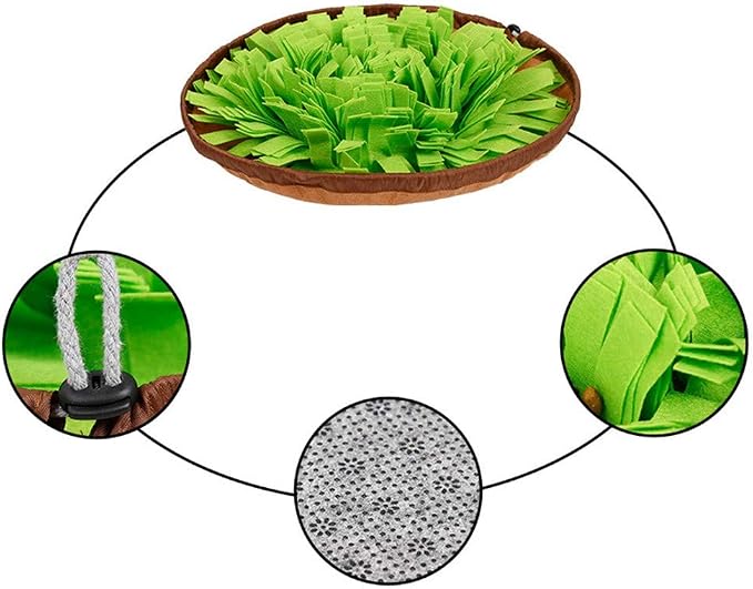 AWOOF Pet Snuffle Mat for Dogs, Interactive Feed Game for Boredom, Encourages Natural Foraging Skills for Cats Dogs Bowl Travel Use, Dog Treat Dispenser Indoor Outdoor Stress Relief - Image 7