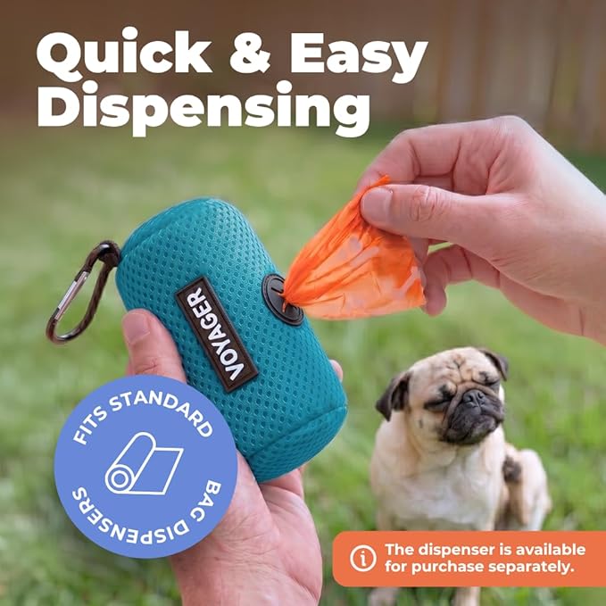 Best Pet Supplies Poop Bags for Dogs - Assorted Colors, 360 Count | Scented, Leak-proof, Easy-Tear perforations, 15 Thick Bags per roll, Outdoor Walking & Travel, Fits Standard Holders - Image 3