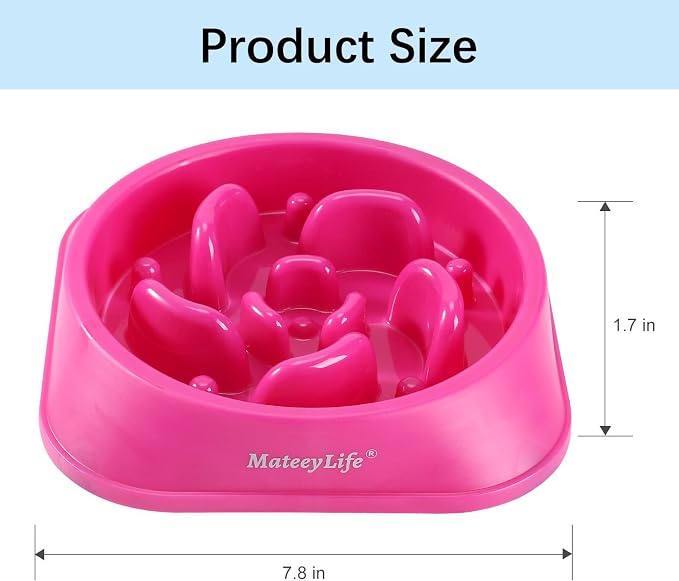 MateeyLife 2-Pack Slow Feeder Dog Bowls, 2 Cups, Dog Puzzle Feeder Bowl | Food-contact safe, dishwasher safe, non-slip base, maze design, for fast eaters, for dogs and cats, daily mealtimes - Image 3