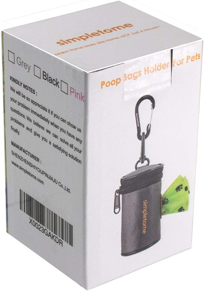 Microfiber Leather Dog Poop Bag Holder with 360 Degree Rotation Clip | with 1roll 15pcs dog waste bags | smoothly YKK zipper | orange lining | reinforced sewing,more durable | color box package - Image 9