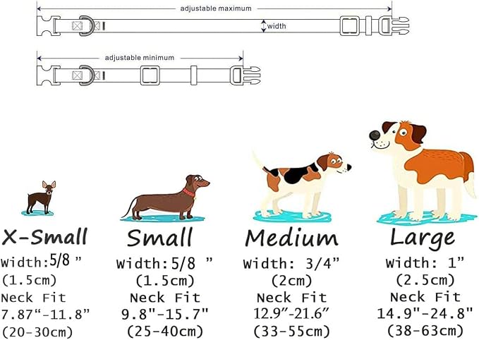 Mihqy Dog Collar for Medium Dogs, Fashion Design, Blue Ethnic Style,M | Neck Fit 12.9"-21.6", Multiple Patterns，4 Sizes for Small Medium Large Dogs, Comfortable for Walks and Outdoor Hikes - Image 3