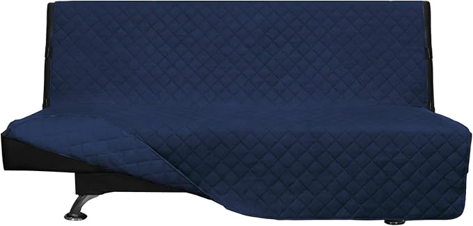 Easy-Going Reversible Couch Cover, Large Futon Sofa, Navy/Navy | Machine Washable Slipcover For Dogs, Water Resistant Furniture Mat For Living Room, Non-Slip Sofa Cover, Pet Friendly by Easy-Going