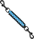 Dog Collar Safety Clip, Collar Companion, Handmade Backup Safety Strap, Double-Ended Clip Leash Connector, Suitable for Dog Harnesses, Prong, Pinch Collars (Black,Sky Blue, 1 Pack) by Unknown