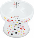 Necoichi Ceramic Elevated Cat Water Bowl, Whisker-Friendly (Cat, Regular) by NECOICHI