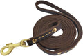 Heavy Duty Leather Dog Leash 6 ft x 3/4 inch, Genuine Leather Dog Training Leash, Soft and Strong Leashes for Medium and Large Dogs Brown by Leadfar