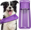 Portable Dog Water Bottle for Walking – 19oz / 12oz Foldable Pet Water Dispenser for Puppies, Medium & Large Dogs – Leak Proof Travel Water Bowl for Small Animals Dog Accessories (12OZ Purple) by FORWH