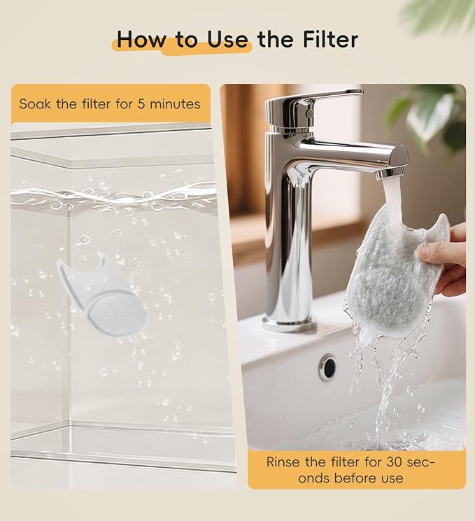 10 Pack Filters Replacement Filter for FS11 Plus, 6 Layer Filter | Suitable for FS11plus, Replace every 1-2 weeks, Fresher Water, 10 Filters + 10 Sponges + 10 Pump Filters - Image 5