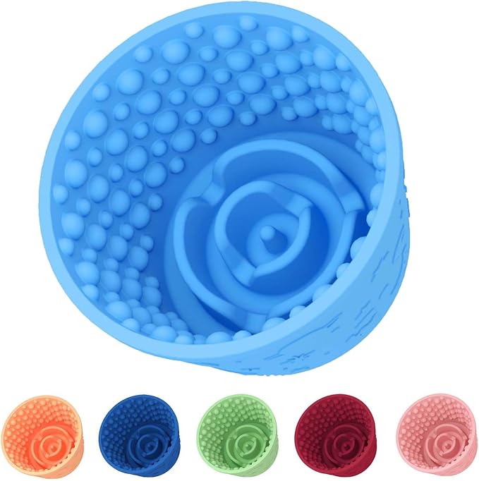 Dog Lick Bowl, Non-Slip Freeze Slow Feeder Small Medium, 1.6 Cup | Anxiety Relief & Distraction, Enrichment, Puzzle Feeder, BPA-Free Silicone, Dishwasher & Microwave Safe, for Dogs by ZOURYNUA