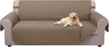 U-NICE HOME Reversible Sofa Cover Couch Cover for Dogs, Taupe/Taupe | 68''Sofa Mat Washable, Pet Friendly, Elastic Straps, Water Repellent, Furniture Protector for 3 Cushion Couch by U-NICEHOME