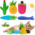 AWOOF Catnip Toys for Indoor Cats, 6 Pack Cat Chew Toys Plush Interactive Cat Kicker Toy for Indoor Kitten Exercise for All Breeds | 6 Pack Cat Chew Toys Plush, Interactive Cat Kicker Toy, For Kitten Exercise, For All Breeds by AWOOF