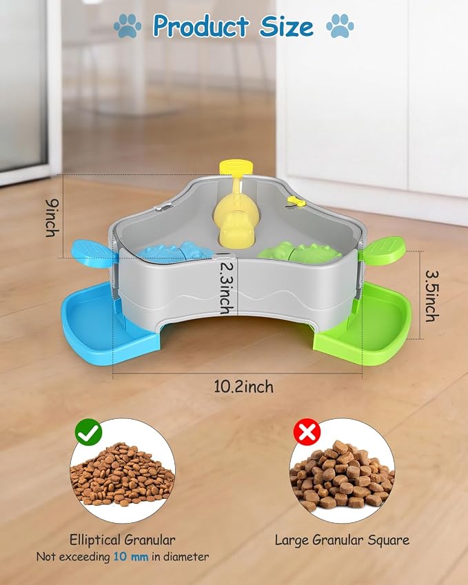 Dog Puzzle Toy, 3-in-1 Interactive Dog Puzzle Toys Press-Type Dog Treat Dispenser Toy Dog Enrichment Toy No-Slip Slow Feeder Interactive Brain Training Toys for Smart Dog Cats, 3 Colors - Image 5