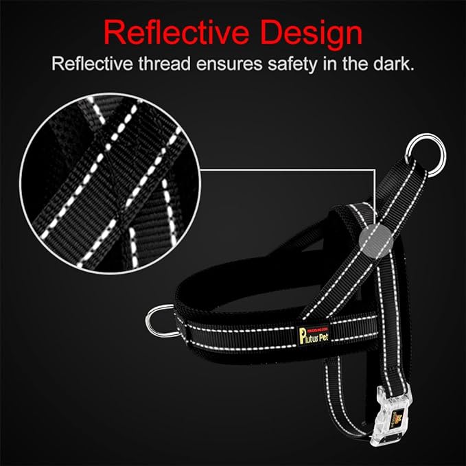 Plutus Pet No Pull Dog Harness for Small Dogs, Breathable Mesh Padded | Adjustable Reflective with Handle, Escape Proof, Quick Fit Pet Vest, Front Clip, for Training and Walking, Beige, S - Image 4