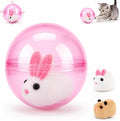Self-Rolling Interactive Cat Ball, Automatic Animal Pet Rolling Ball | Hamster Ball for Cats Interactive,Hamster in Rolling Balls Smart Cat Toy, Motion Activated Cat Enrichment Toys (Pink) by Unknown