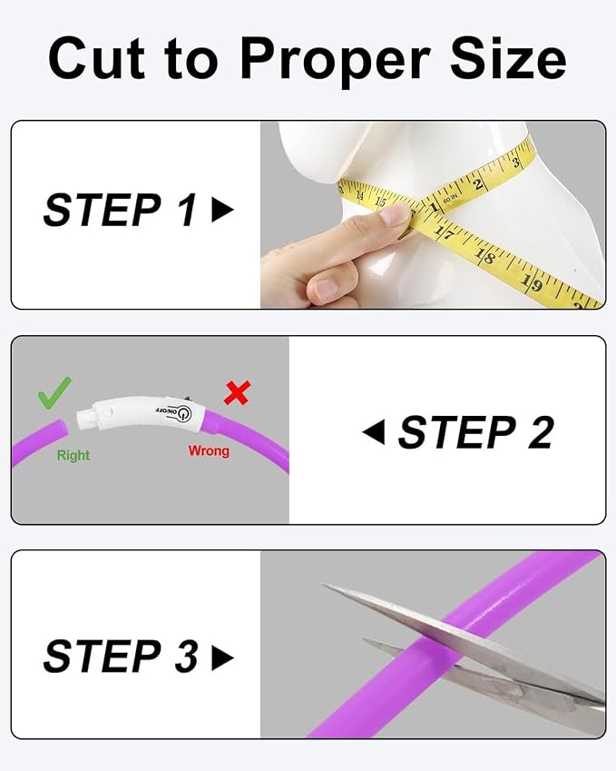 Joytale Light Up Dog Collar, LED Silicone Cut-to-Fit Rainproof, Purple | Soft Skin-Friendly Won't Chafe, 360° Glow Keeps Dogs Visible at Night, 3 Modes, Rechargeable USB-C, Small Medium Large Dogs - Image 5
