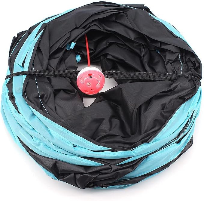 Bemodst Collapsible S-Shape Cat Tunnels - 4 Way Interactive Maze Toy for Kitten, Rabbit, Ferret - Image 6