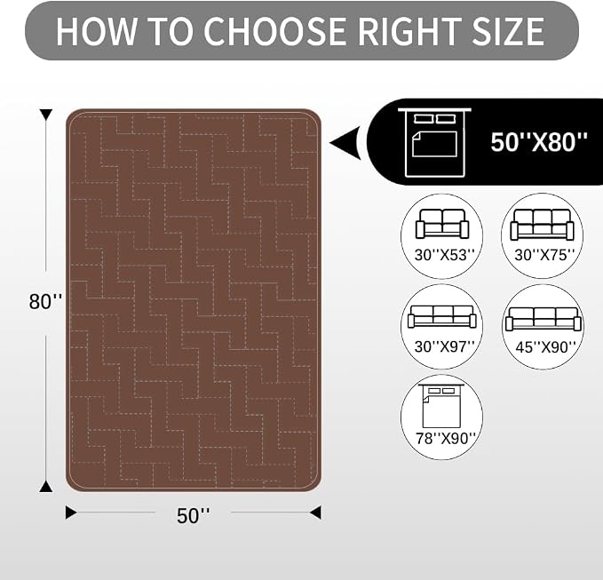 fuguitex Waterproof Dog Bed Cover Couch Cover for Pet Anti-Slip Cat Mat Pet Pad Blanket for Sofa Chair Recliner Bed Furniture Protrctor - Image 7
