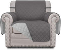 Easy-Going Reversible Couch Cover, Small Chair, Gray/Light Gray | Machine Washable Slipcover For Dogs, Water Resistant Furniture Mat For Living Room, Non-Slip Sofa Cover, Pet Friendly by Easy-Going