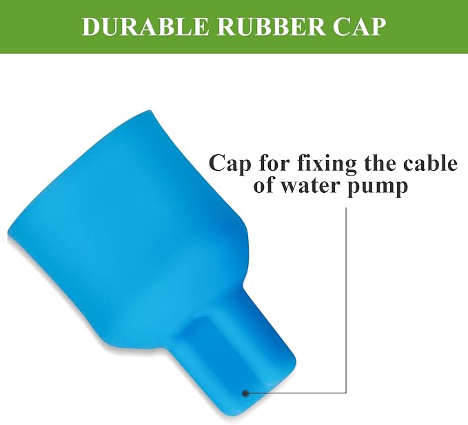Cepheus 2 Pack Rubber Cap Replacement Compatible with Pagoda Drinking Fountain, Ceramic 360 Pet Fountain - Image 4