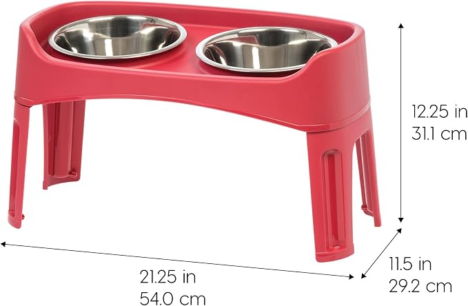 IRIS USA Elevated Dog Bowls, Dual Height 4.63" or 12.25" Made in USA, Black | Includes 2 Stainless Steel Bowls (64oz), Spill Guard, Height Adjustable, Non-Slip Feeder, Helps Reduce Neck Strain - Image 7