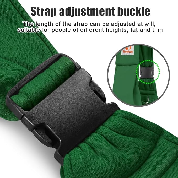 Tomkas Small Dog Cat Sling Carrier Puppy Purse Travel Wrap Soft Crossbody Pet Bag (Emerald Green, M - Zip Pocket & Adjust Strap) - Image 6