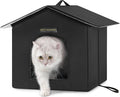 Outdoor Insulated Cat House for Feral Medium Cats Weatherproof | Indestructible windproof shelter with mat & clip, insulated waterproof design, fits stray & feral cats for winter outdoor use by Rest-Eazzzy