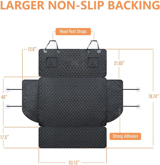 PETICON SUV Cargo Liner for Dogs, Trunk Cover with Bumper Flap Protector | Waterproof Pet Cargo Cover with Side Flaps, Dog Car Seat Cover with Non-Slip Mat, Prevents Scratches, Pet Hair, Mud, and Dirt - Image 5