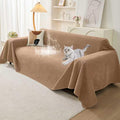 Warmstar Couch Protector from Cat Claws, Waterproof Couch Cover Anti Slip,Couch Cover 3 Cushion Sofa Washable,Anti-Scratch Pet Sofa Cover Heavy Duty,71"X134", Brown by Warmstar