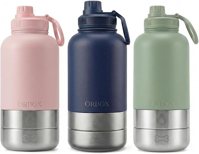 Dog Water Bottle for Travel Insulated Bottle for Small Dogs | Food Grade Plastic Bowls, Dishwasher Safe, 24H Cold 12H Hot, for Car Rides, Park Visits, Road Trips - Image 7