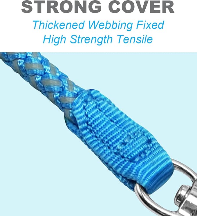 Reflective Dog Leash 2/3/4/6/10ft Braided 1/2" Strong Nylon Rope | 6FT Skyblue Dog Leash for Large Medium Small Dogs Walking Training Leads - Image 9