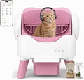 RPZ Automatic Cat Litter Box with APP Control, Open-top Design, 360° Safety Sensors, Self Cleaning Cat Litter Box for Multiple Cats, Litter Mat & 2 Rolls Refill Bags Included by RPZ