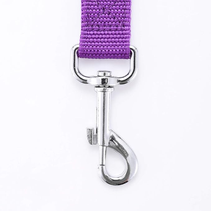 Strong Durable Nylon 10ft Long Dog Training Leash, Traction Rope, 1 Inch Wide, for Small and Medium Dog (Purple, 10 Feet) - Image 4