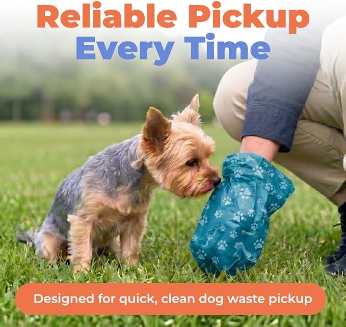 Best Pet Supplies Poop Bags for Dogs - Turquoise, 150 Count | Scented, Leak-proof, Easy-Tear perforations, 15 Thick Bags per roll, Outdoor Walking & Travel, Fits Standard Holders - Image 2