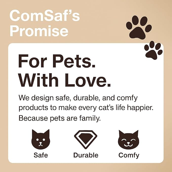 ComSaf Large Cat Scratcher Bed 26.7 in, Cardboard Cat Couch Scratch Pad | Cat Scratching Board, Sofa Lounger Shape, Furniture Protection, Indoor Floor Use, Adult Cats, Claw Care - Image 8