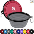 COOYOO Collapsible Dog Bowl,2 Pack Collapsible Dog Water Bowls for Cats Dogs,Portable Pet Feeding Watering Dish for Walking Parking Traveling with 2 Carabiners by COOYOO