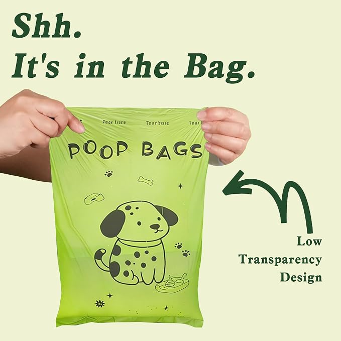 Dog Poop Bags rolls with Dispenser,120 pack Plant-Based Material | Dog Waste Bags Extra Thick Leak-Proof , Lavender-Scented Dog Poop Bags, 13x9 Inch for Bags for Dogs Walking and Cat Litter - Image 5
