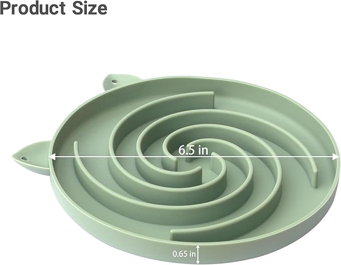 Bifeaw Slow Feeder Cat Bowl, Easy to Clean Silicone Bowl, Ideal for Dry and Wet Food (Green and Blue) - Image 6