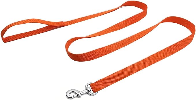 Strong Nylon Dog Leash, 4FT/ 5 FT/ 6FT Dog Leashes for Medium Large Dogs (6FT, Orange) - Image 2